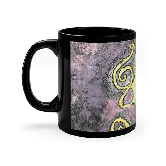 11oz Black Mug Octopus en Royale