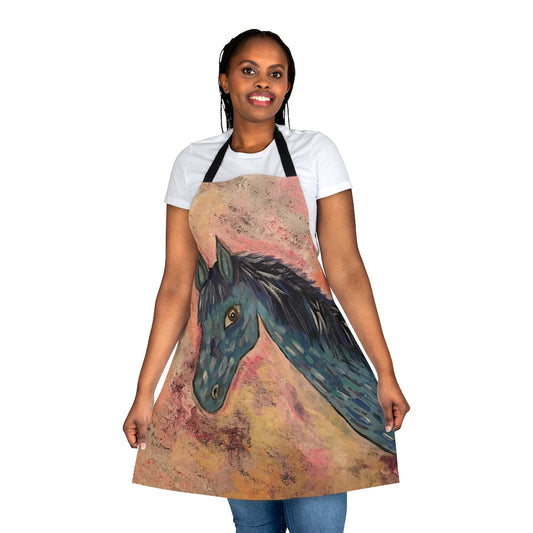 Apron : Horse in Blue