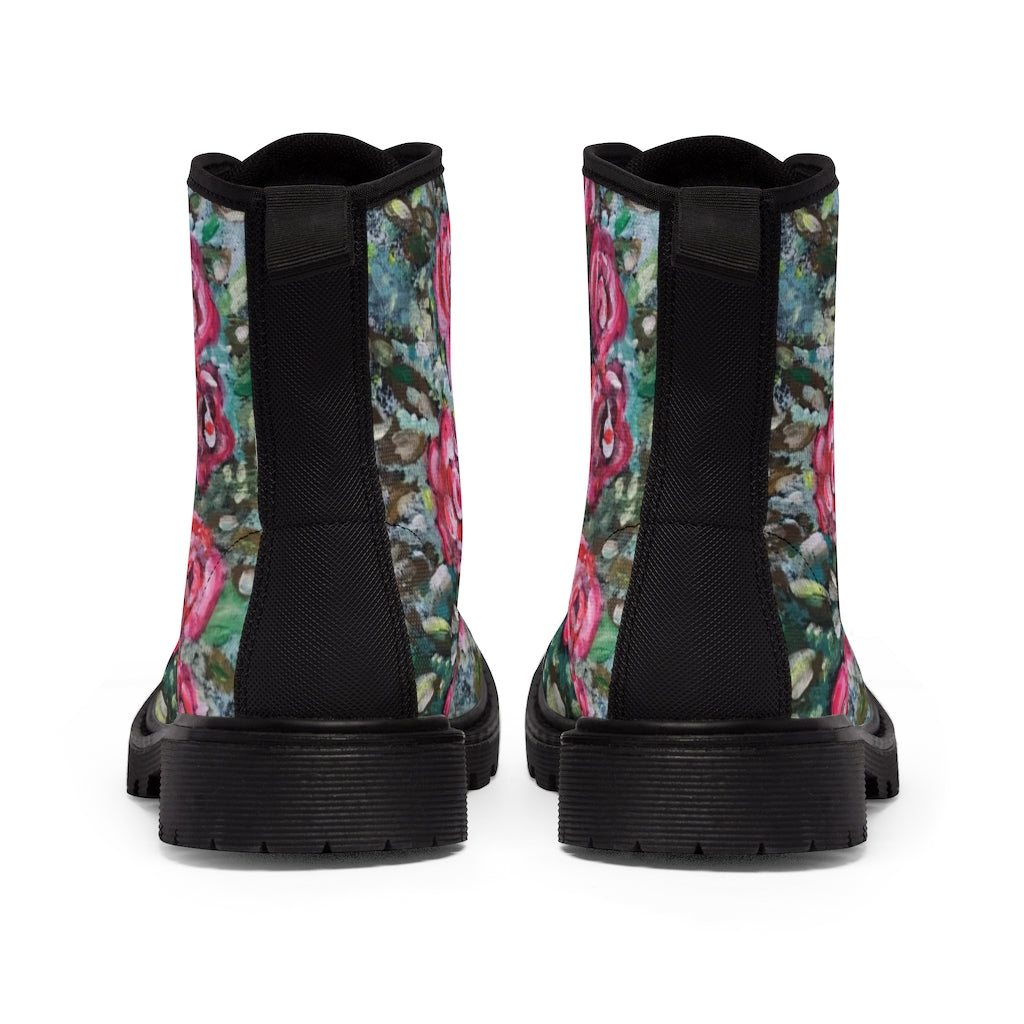 Women's Canvas Boots Neon Rose