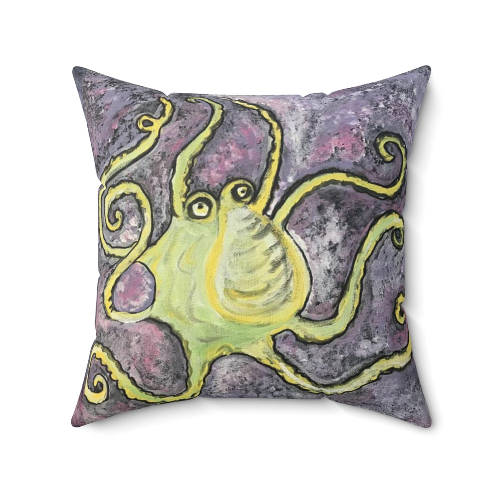 Spun Polyester Square Pillow Octopus en Royale