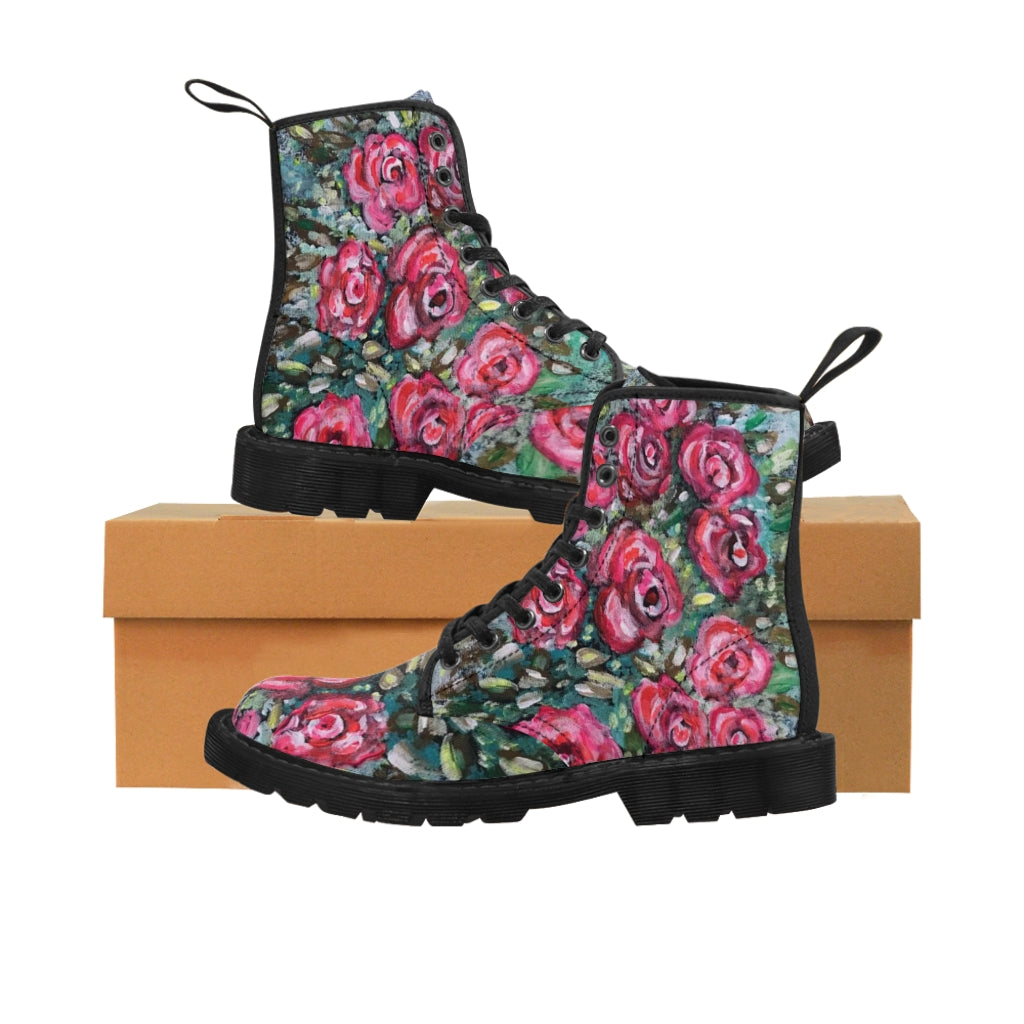 Women's Canvas Boots Neon Rose