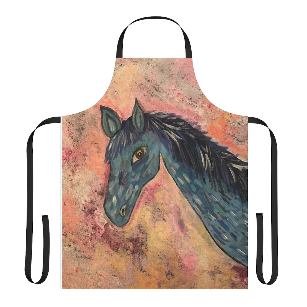 Apron : Horse in Blue