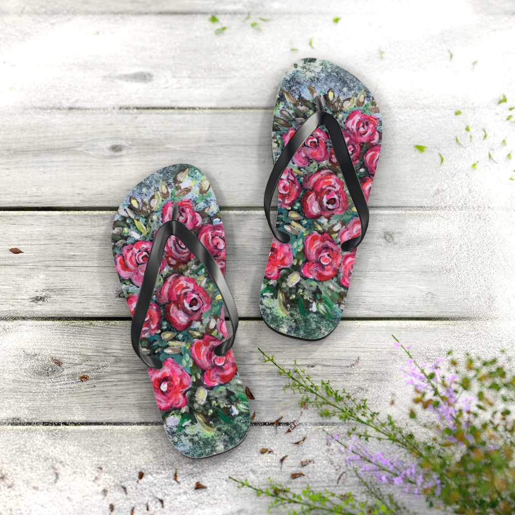 Flip Flops Neon Rose