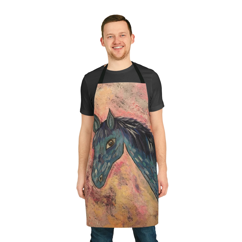 Apron : Horse in Blue