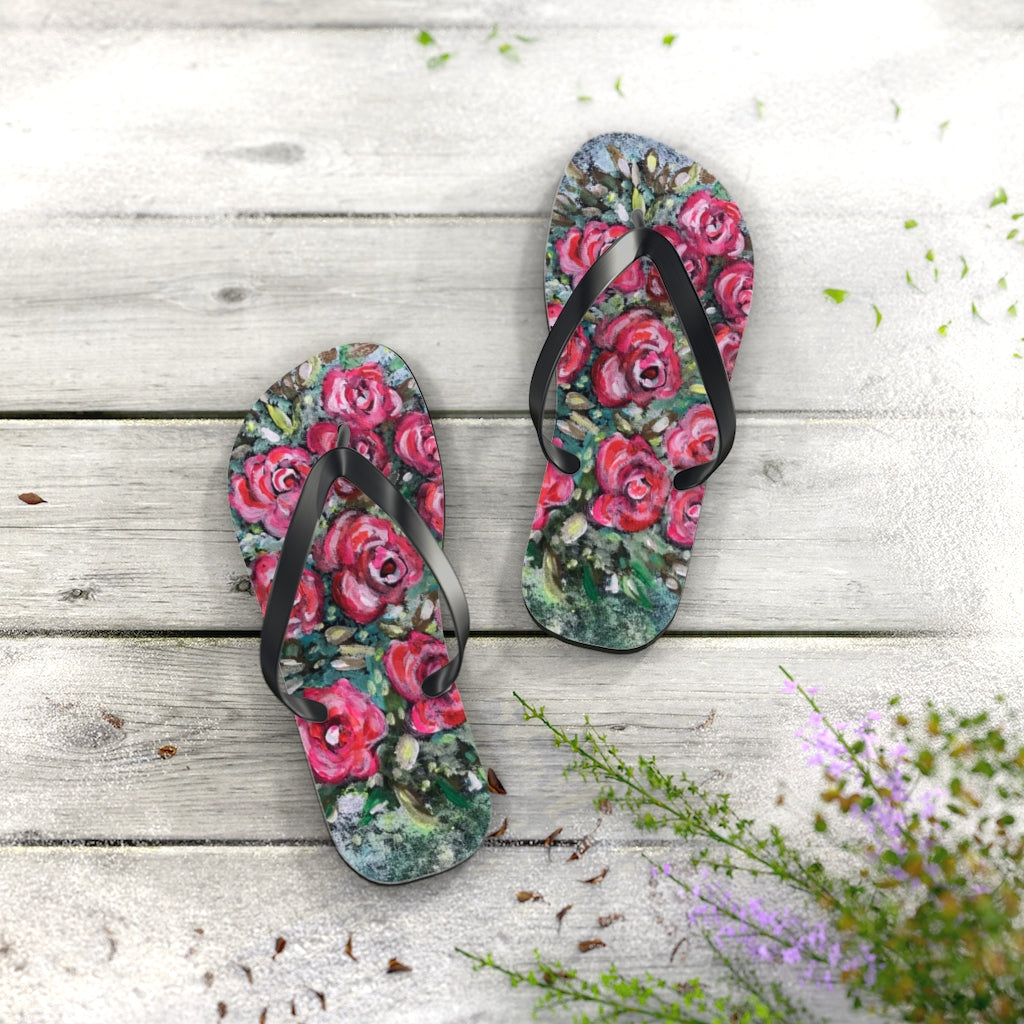 Flip Flops Neon Rose