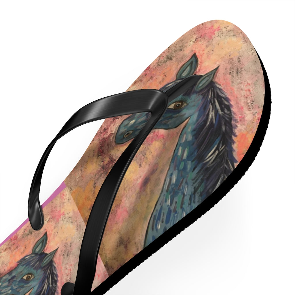 Flip Flops Horse in Blue